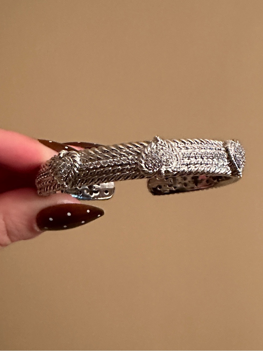 Judith Ripka Triple Heart Cuff Bracelet